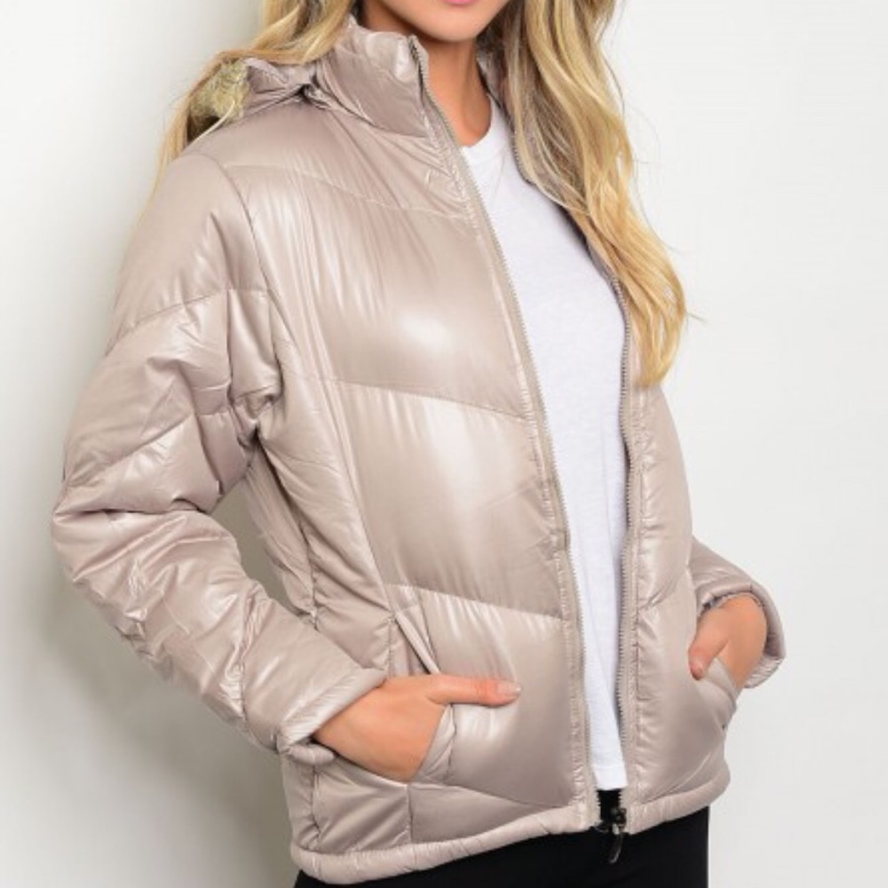 ✨HP✨PUFFER JACKET WITH DETACHABLE FUR TRIMMED HOOD - Picture 4 of 6